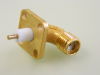 Coaxial connector SMA female90° gold plated MIL spec.