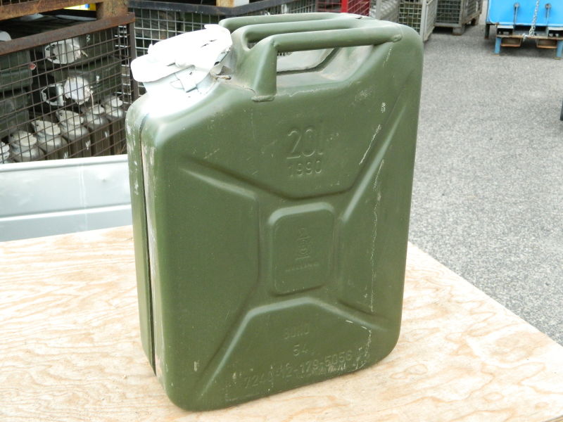 Tanica di benzina dell'esercito 20 L (20 litri, lamiera d'acciaio