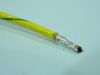 Wire 1xAWG12 teflon TFE yellow green, copper silver plated 2micron