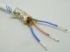 Cavo schermato 3xAWG20 Teflon Kapton bianco/blu,  argentato