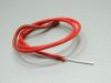 Cavo unipolare AWG26 rame OFC solid core PTFE teflon rosso  argentato  2micron (mt. 10)