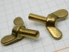 Butterfly head screw brass DIN316  M8x25 (n.2pcs.)