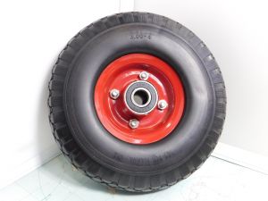 Wheel solid rubber 3.00-4  cm. 27x7  hole mm.20