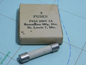 Fusibile 1A 6,2x32 BUSS F03A (n.5 pezzi)