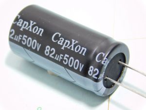 82MF 500Vdc capacitor CAPXON 105° KM P1832  mm.18x35,5