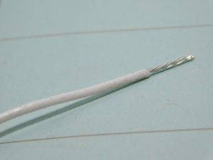 Cale 1x AWG18  PTFE Teflon white silver plated 2micron (mt.5)