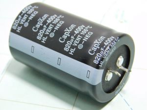 820MF 400V capacitor CapXon HL Vent 105° low ESR  snap in