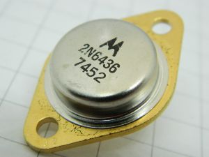 2N6436  MOTOROLA transistor PNP  200W TO3 gold MIL.