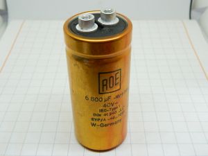 6800MF 40Vdc capacitor ROE Din 41240