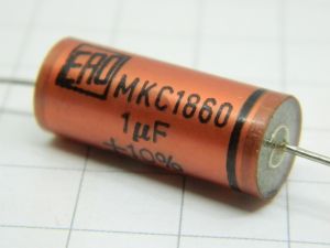 1MF 250Vdc axial capacitor ERO MKC1860 MN  MIL